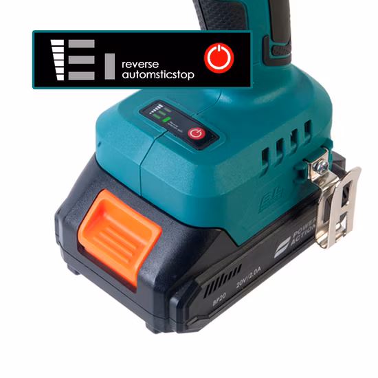 Power Action Brushless 20V Double Speed Electric Cordless Impact Wrench Tools